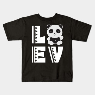 Cute love panda t shirt funny panda lover gifts for kids Kids T-Shirt